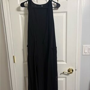 Black Sleeveless Cardigan with Pockets